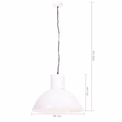 vidaXL Hanging Lamp 25 W Round E27 Lighting Fixture Multi Colours Multi Sizes - white, 48 cm - Additional view 8