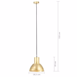 vidaXL Hanging Lamp 25 W Round E27 Lighting Fixture Multi Colours Multi Sizes - brass, 28.5 cm - Additional view 8