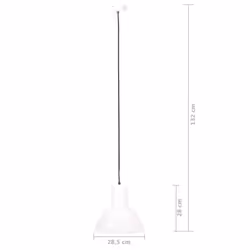 vidaXL Hanging Lamp 25 W White Round 28.5 cm E27 Ceiling Pendant Light Fixture - Additional view 8