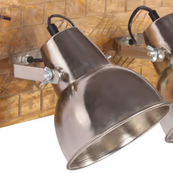 vidaXL 1/3x Mango Wood Industrial Wall Lamp Wall Mounted Light Silver/Brass - brass