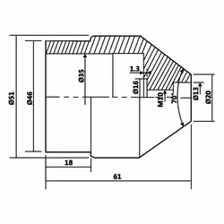vidaXL Revolving Live Center MT2 20 to 51 mm Lathe Tool Centering Aid Hardware - Additional view 5