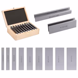 vidaXL 18x Parallel Pads 100 mm 10-42 mm Gauge Block Milling Pad Machine Set