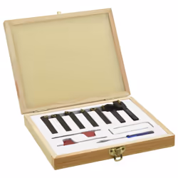 vidaXL Indexable Turning Tool Set 12 Pieces 8x8 mm 70 mm Steel Thread Insert