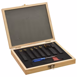 vidaXL Indexable Turning Tool Set 12 Pieces 12x12 mm 80 mm Steel Thread Insert