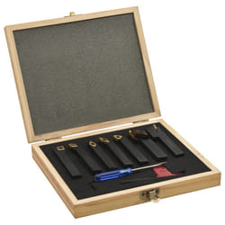 vidaXL Indexable Turning Tool Set 12 Pieces 12x12 mm 80 mm Steel Thread Insert