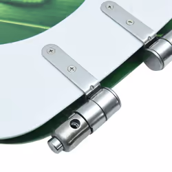 vidaXL WC Toilet Seat with Soft Close Lid MDF Green Water Drop Design Bathroom - Additional view 8