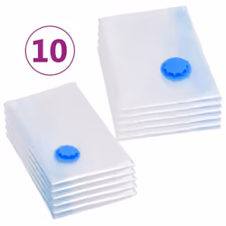 vidaXL 10 pcs Vacuum Travel Storage Bags Clothing Bags 2 Sizes Household Bags
