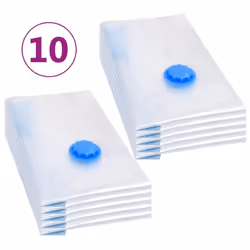 vidaXL 10x Vacuum Travel Storage Bags Clothing Bags 60x40 cm Seal Organiser