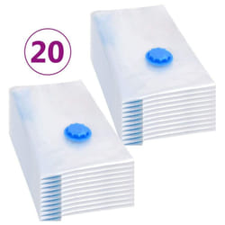 vidaXL 20x Vacuum Travel Storage Bags Clothing Bags 60x40 cm Seal Organiser