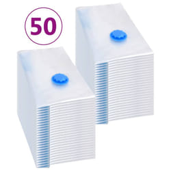 vidaXL 50x Vacuum Travel Storage Bags Clothing Bags 60x40 cm Seal Organiser