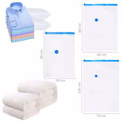 vidaXL 10x Vacuum Travel Storage Bags Clothing Bags 80x60 cm Seal Organiser