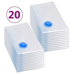 vidaXL 20x Vacuum Travel Storage Bags Clothing Bags 80x60 cm Seal Organiser