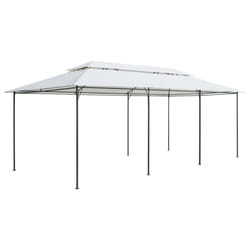 vidaXL Gazebo White 180g/mÂ² Camping Canopy Shelter Party Tent Garden Marquee