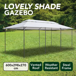 vidaXL Gazebo White 180g/mÂ² Camping Canopy Shelter Party Tent Garden Marquee