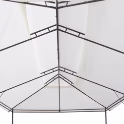 vidaXL Gazebo with Curtains White 180g/mÂ² Canopy Shelter Tent Garden Marquee - Additional view 6