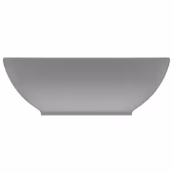 vidaXL Luxury Basin Oval-shaped Matt Light Grey Ceramic Bathroom Vanity Sink