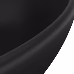 vidaXL Luxury Basin Oval-shaped Matt Black Ceramic Washroom Vanity Stone Sink - Additional view 4