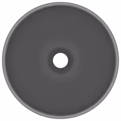vidaXL Luxury Bathroom Basin Round Matt Dark Grey Ceramic Vanity Wash Sink