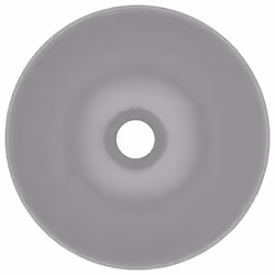 vidaXL Bathroom Sink Ceramic Light Grey Round Cloakroom Counter Top Wash Basin