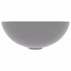 vidaXL Bathroom Sink Ceramic Light Grey Round Cloakroom Counter Top Wash Basin - Additional view 6