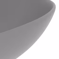 vidaXL Bathroom Sink Ceramic Light Grey Round Cloakroom Counter Top Wash Basin - Additional view 8