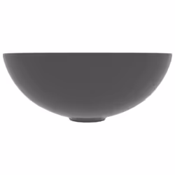 vidaXL Bathroom Sink Ceramic Dark Grey Round Cloakroom Counter Top Wash Basin