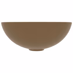 vidaXL Bathroom Sink Ceramic Matt Cream Round Cloakroom Counter Top Wash Basin