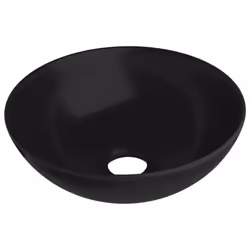 vidaXL Bathroom Sink Ceramic Matt Black Round Cloakroom Counter Top Wash Basin