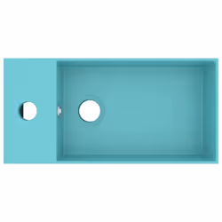 vidaXL Bathroom Sink with Overflow Ceramic Light Green Washroom Vanity Basin - Additional view 3