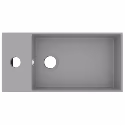 vidaXL Bathroom Sink with Overflow Ceramic Light Grey Washroom Vanity Basin - Additional view 3