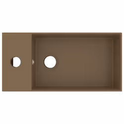 vidaXL Bathroom Sink with Overflow Ceramic Matt Cream Washroom Vanity Basin - Additional view 3