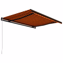 vidaXL Manual Retractable Awning Outdoor Patio Awning Sunshade Garden Canopy - multicolour - Additional view 2