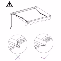 vidaXL Manual Retractable Awning Outdoor Patio Awning Sunshade Garden Canopy - multicolour - Additional view 5