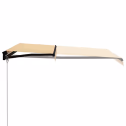 vidaXL Manual Retractable Awning with LED 300x250cm Yellow and White Canopy