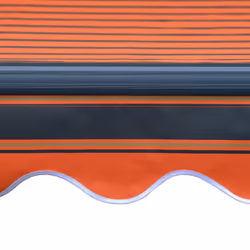 vidaXL Manual Retractable Awning with LED 450x300cm Orange and Brown Canopy - Additional view 4