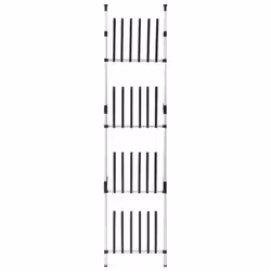 vidaXL Telescopic Boot Rack with Rods Aluminium Storage Unit Organiser Home - Additional view 4
