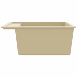 vidaXL Kitchen Sink with Overflow Hole Beige Granite Single Bowl Waste Kit - Additional view 5