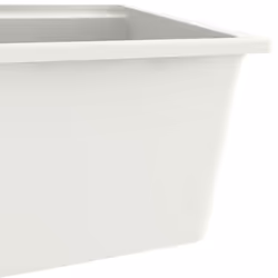 vidaXL Kitchen Sink with Overflow Hole White Granite Single Bowl Waste Kit - Additional view 4