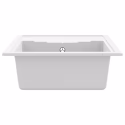 vidaXL Kitchen Sink with Overflow Hole Oval White Granite Drainer Waste Kit - Additional view 7