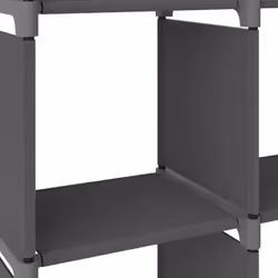 vidaXL 4-Cube Display Shelf Grey Fabric Free Standing Storage Organiser Unit - Additional view 6