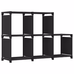 VidaXL 322602, Black, 5 shelves, Steel, Polyester, Steel, 1030 mm, 300 mm