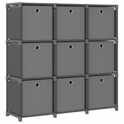 VidaXL 322613, Grey, 9 shelves, Steel, Polyester, Steel, 3 kg, 27 kg