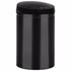vidaXL Automatic Sensor Dustbin 30L Carbon Steel Black Kitchen Waste Dust Bin - Additional view 4
