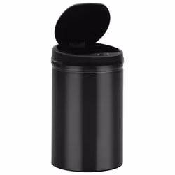 vidaXL Automatic Sensor Dustbin 30L Carbon Steel Black Kitchen Waste Dust Bin - Additional view 5