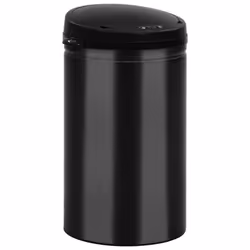 vidaXL Automatic Sensor Dustbin 40L Carbon Steel Black Kitchen Waste Dust Bin - Additional view 4