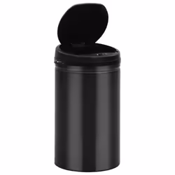 vidaXL Automatic Sensor Dustbin 40L Carbon Steel Black Kitchen Waste Dust Bin - Additional view 5