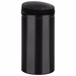 vidaXL Automatic Sensor Dustbin 50L Carbon Steel Black Kitchen Waste Dust Bin - Additional view 4