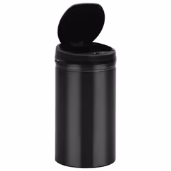 vidaXL Automatic Sensor Dustbin 50L Carbon Steel Black Kitchen Waste Dust Bin - Additional view 5