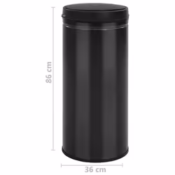 vidaXL Automatic Sensor Dustbin 80L Carbon Steel Black Kitchen Waste Dust Bin - Additional view 6