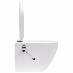 vidaXL Wall Hung Rimless Toilet with Concealed Cistern Ceramic White Toilet - Additional view 5